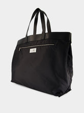 MM6 Maison Margiela Black Reverse Maxi Tote Bag with Leather Trim