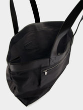 MM6 Maison Margiela Black Reverse Maxi Tote Bag with Leather Trim