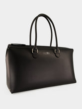 MM6 Maison Margiela Black Leather Bauletto Weekend Bag