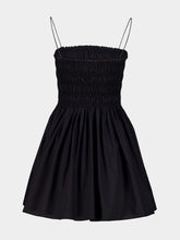 Matteau Black Shirred Bodice Mini Dress