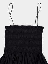 Matteau Black Shirred Bodice Mini Dress