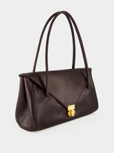 Marni Brown Leather E/W Shoulder Bag