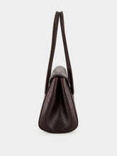 Marni Brown Leather E/W Shoulder Bag