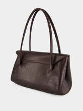 Marni Brown Leather E/W Shoulder Bag