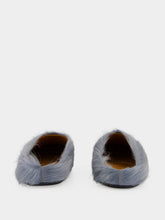 Marni Aquamarine Blue Calf Hair Fussbett Sabot