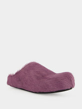 Marni Light Lilac Calf Hair Fussbett Sabot