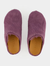 Marni Light Lilac Calf Hair Fussbett Sabot