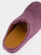 Marni Light Lilac Calf Hair Fussbett Sabot