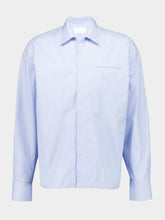 Prada Light Blue Oversized Cotton Shirt