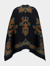 La DoubleJ Herald Black Wool-Silk Poncho