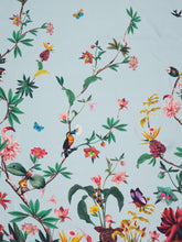 La DoubleJ Blue Zooflora Silk Foulard