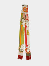 La DoubleJ Anemone Ghirlanda Silk Skinny Scarf