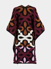 La DoubleJ Multicolour Burgundy Wool Maiolika Robe