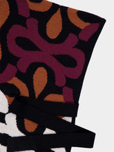 La DoubleJ Multicolour Burgundy Wool Maiolika Robe