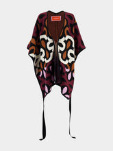 La DoubleJ Multicolour Burgundy Wool Maiolika Robe