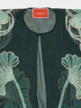 La DoubleJ Dark Green Blooming Tulip Silk Chiffon Cape