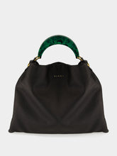 Marni Black Venice Medium Leather Hobo Bag