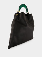 Marni Black Venice Medium Leather Hobo Bag