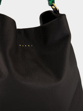 Marni Black Venice Medium Leather Hobo Bag