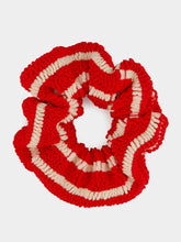 Hunza G Scrunchie Crinkle in Red and White Stripe