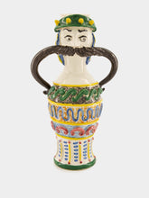 Les Ottomans Hand-Painted Sicilian Head Vase