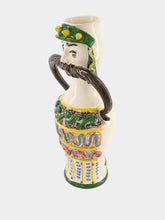 Les Ottomans Hand-Painted Sicilian Head Vase