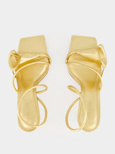 Cult Gaia Brass Ria Calla Lily Heeled Sandals