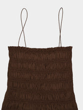 Matteau Chocolate Brown Shirred Maxi Dress