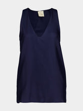 Paula Serena Peacoat Silk Tank Top