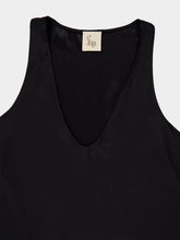Paula Serena Black Silk Tank-Top