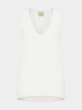 Paula Serena White Silk Tank-Top