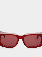 Ferragamo Burgundy Rectangular Sunglasses