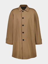 Prada Brown and Beige Reversible Buttoned Coat