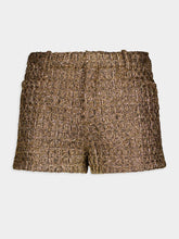 Tom Ford Mini Croco Metallic Tweed Shorts