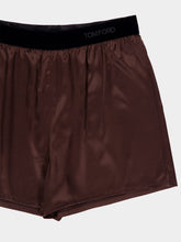 Tom Ford Cinnamon Stretch Silk Satin PJ Shorts