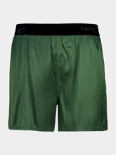 Tom Ford Moss Green Stretch Silk Satin PJ Shorts
