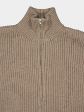 MM6 Maison Margiela Nude Ribbed Knit Zip Jacket