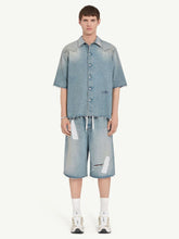 MM6 Maison Margiela Light Blue Denim Short Sleeve Shirt