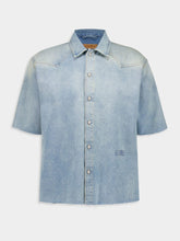 MM6 Maison Margiela Light Blue Denim Short Sleeve Shirt