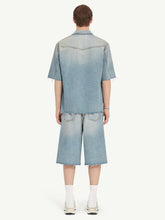 MM6 Maison Margiela Light Blue Denim Short Sleeve Shirt