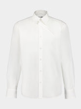 MM6 Maison Margiela White Zip-Detail Poplin Shirt