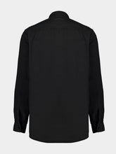 MM6 Maison Margiela Black Long-Sleeve Shirt With Neck Cut Multiple Pockets