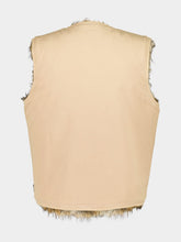 MM6 Maison Margiela Ochre Faux Fur Trim Vest