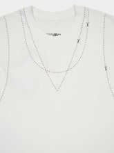 MM6 Maison Margiela White T-shirt With Seam Line Print