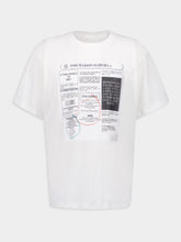 MM6 Maison Margiela White Newspaper Print T-Shirt