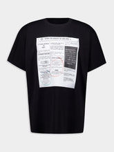 MM6 Maison Margiela Black Newspaper Print T-Shirt