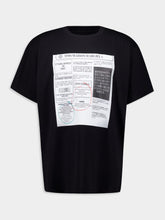 MM6 Maison Margiela Black Newspaper Print T-Shirt