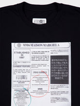 MM6 Maison Margiela Black Newspaper Print T-Shirt