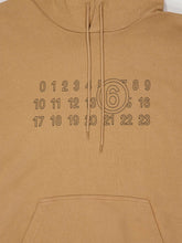 MM6 Maison Margiela Ocher Hooded Sweatshirt with Numeric Logo