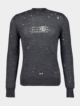 MM6 Maison Margiela Dark Grey Distressed Knit Jumper